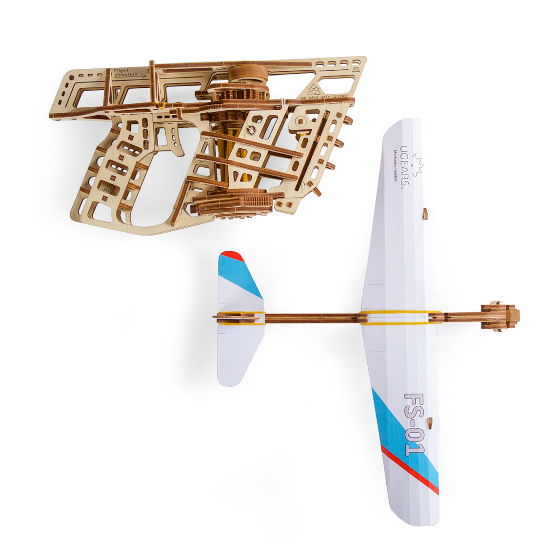 ugears-flight-starter-catapulta-meccanica-con-3-aerei image 3