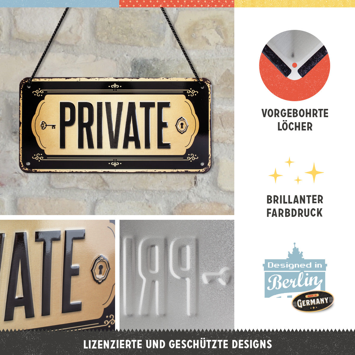 nostalgic-art-private-targa-in-metallo-da-appendere-10x20-cm image 4