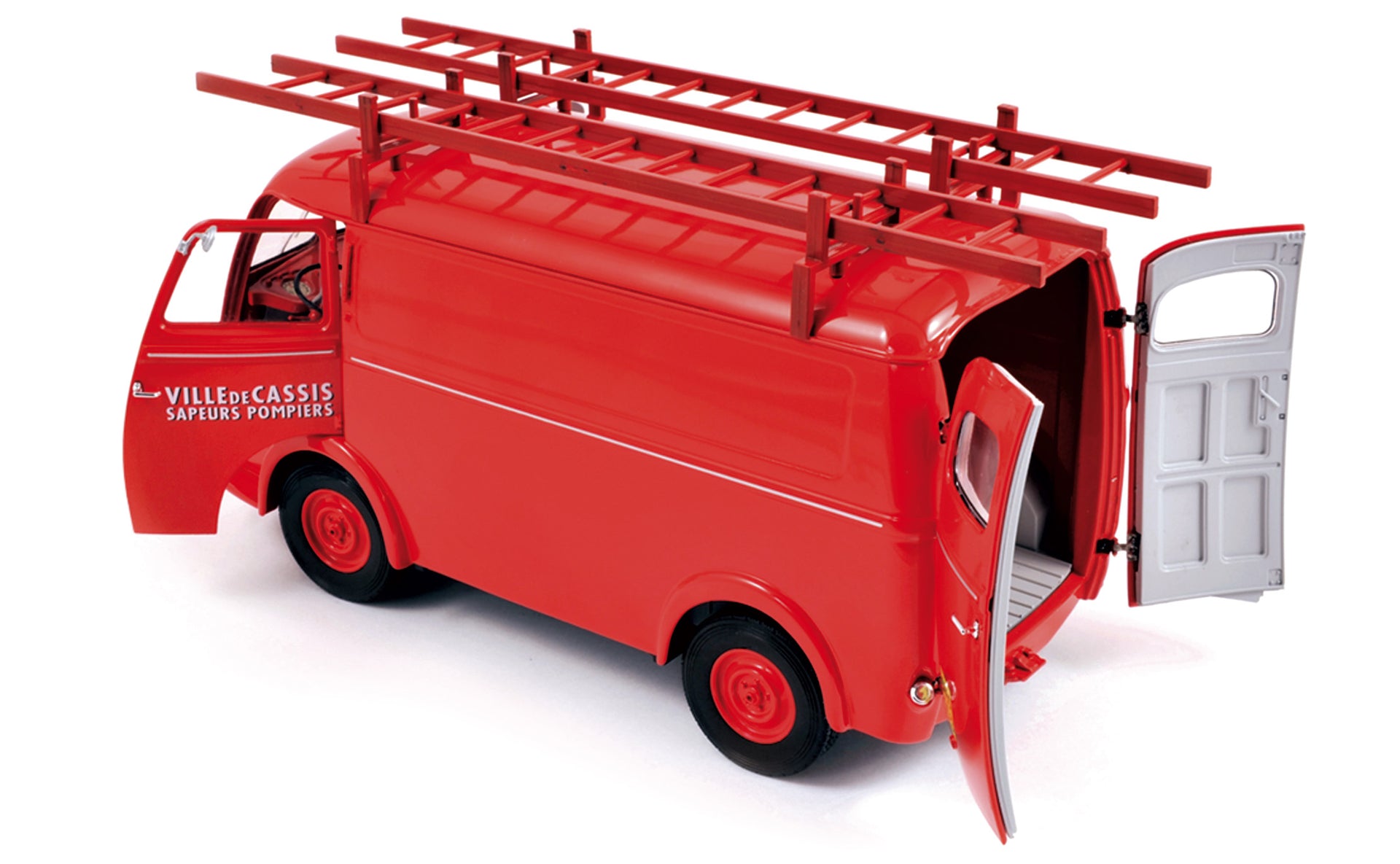 norev-peugeot-d4a-1955-pompiers-con-scale-1-18 image 1