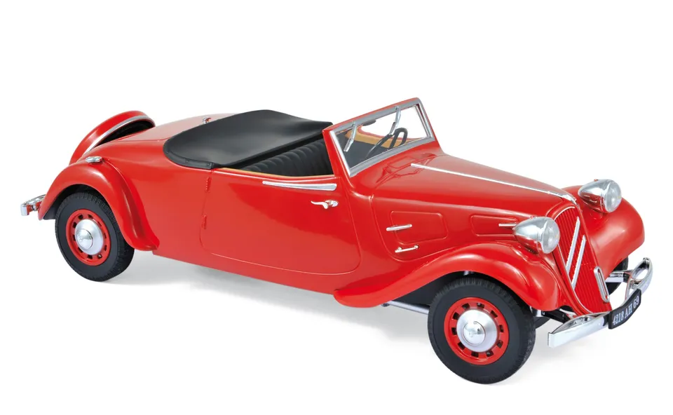 norev-citro-n-traction-avant-cabriolet-11-b-1939-rossa-modellino-1-18-edizione-1 image 1