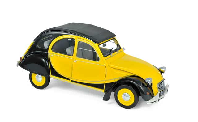 norev-citro-n-2cv-charleston-1982-giallo-helios-e-nero-modellino-1-18 image 1