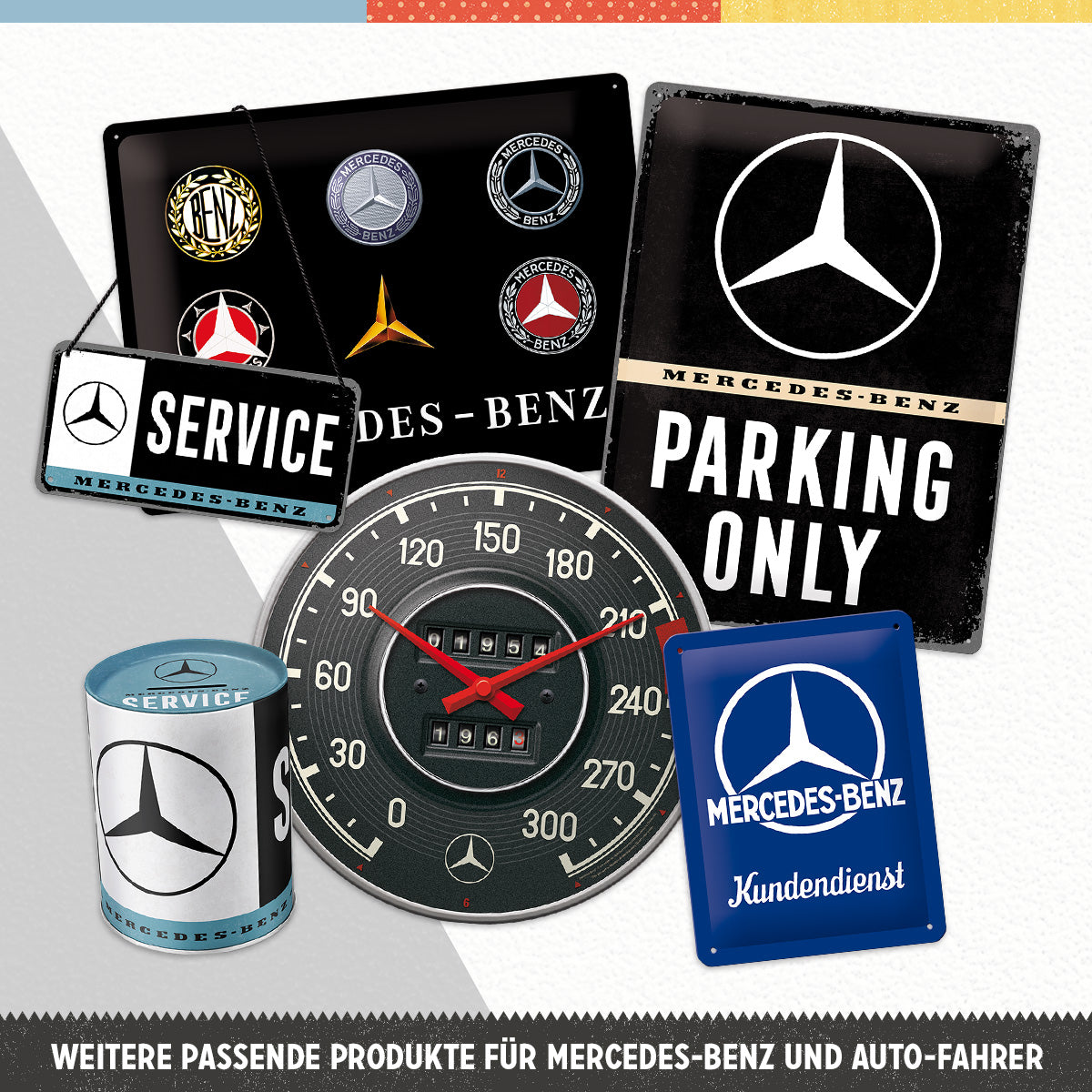 nostalgic-art-mercedes-benz-service-insegna-in-metallo-da-appendere-10x20-cm image 5