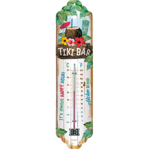 nostalgic-art-tiki-bar-termometro-retr-in-metallo-6-5x28-cm image 1