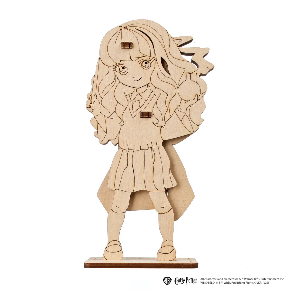ugears-hermione-granger-modello-3d-in-legno-da-colorare image 1