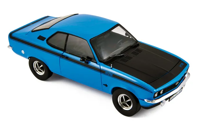 norev-opel-manta-gt-e-1975-blu-modellino-auto-1-18 image 1