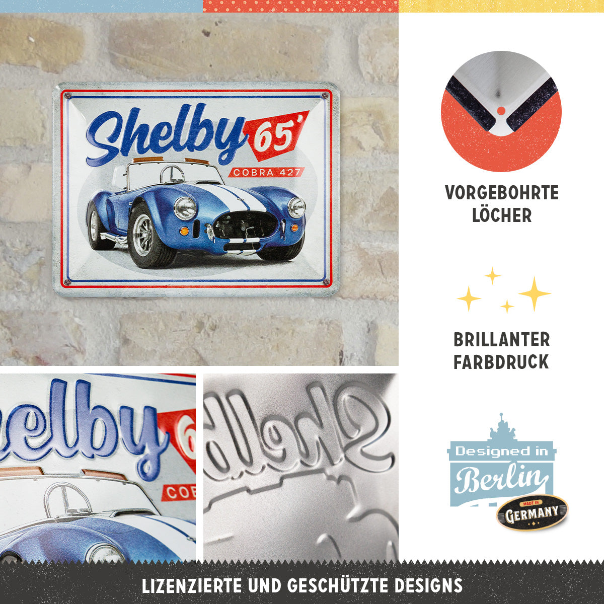 nostalgic-art-shelby-cobra-427-targa-in-metallo-15x20-cm-2 image 2