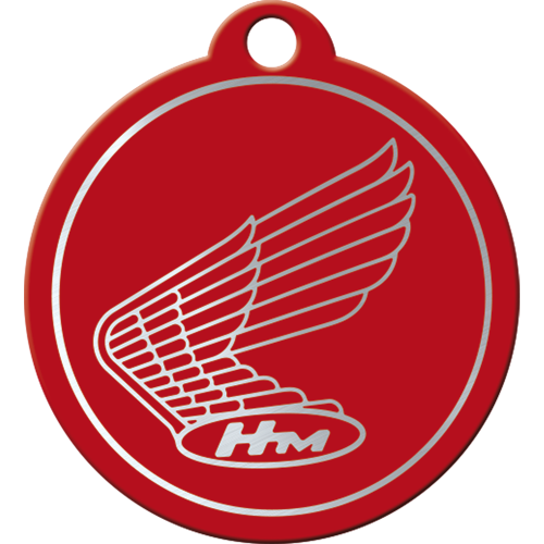 nostalgic-art-honda-logo-red-portachiavi-rotondo-4-cm-ufficialmente-licenziato image 3