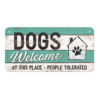 nostalgic-art-pfotenschild-dogs-welcome-insegna-in-metallo-da-appendere-10x20-cm image 3