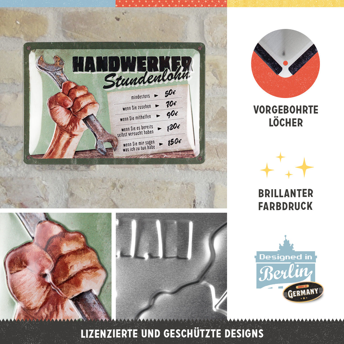 nostalgic-art-handwerker-stundenlohn-targa-in-metallo-20x30-cm-2 image 3