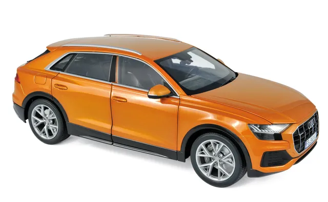norev-audi-q8-2018-arancione-metallizzato-modellino-1-18 image 1