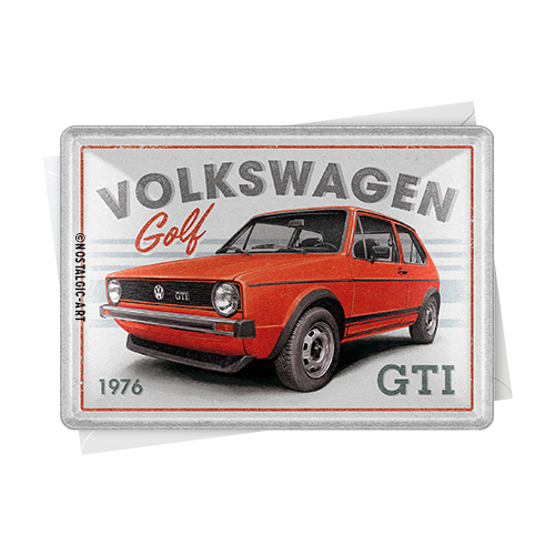 nostalgic-art-vw-golf-gti-1976-metal-card-10x14-cm image 2