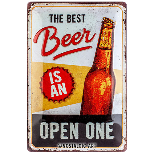 nostalgic-art-the-best-beer-is-an-open-one-targa-in-metallo-20x30-cm-special-edi image 1