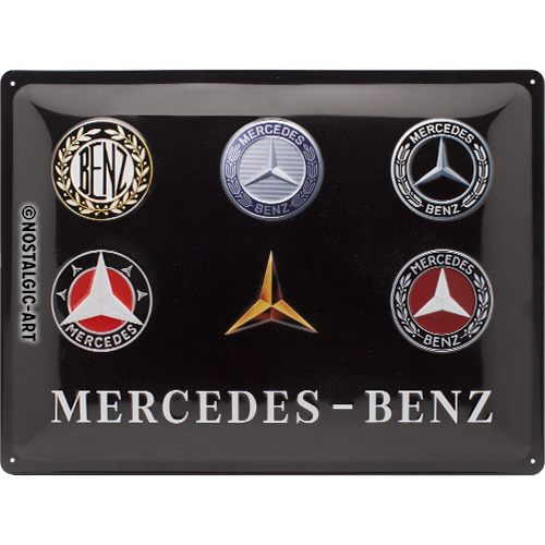nostalgic-art-mercedes-benz-logo-evolution-targa-in-metallo-30x40-cm image 2