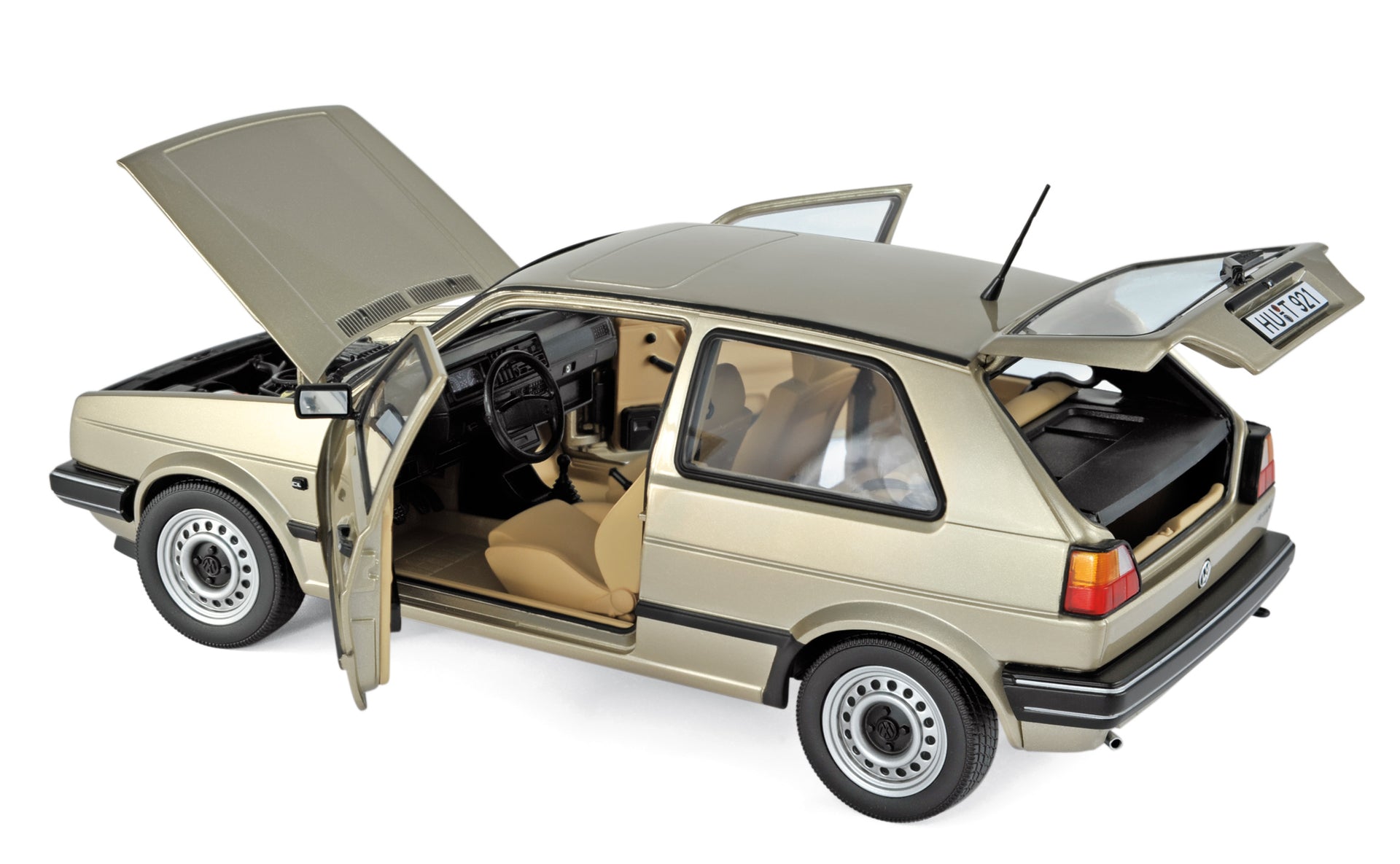 norev-vw-golf-cl-1988-modellino-auto-1-18-beige-metallizzato-2 image 1
