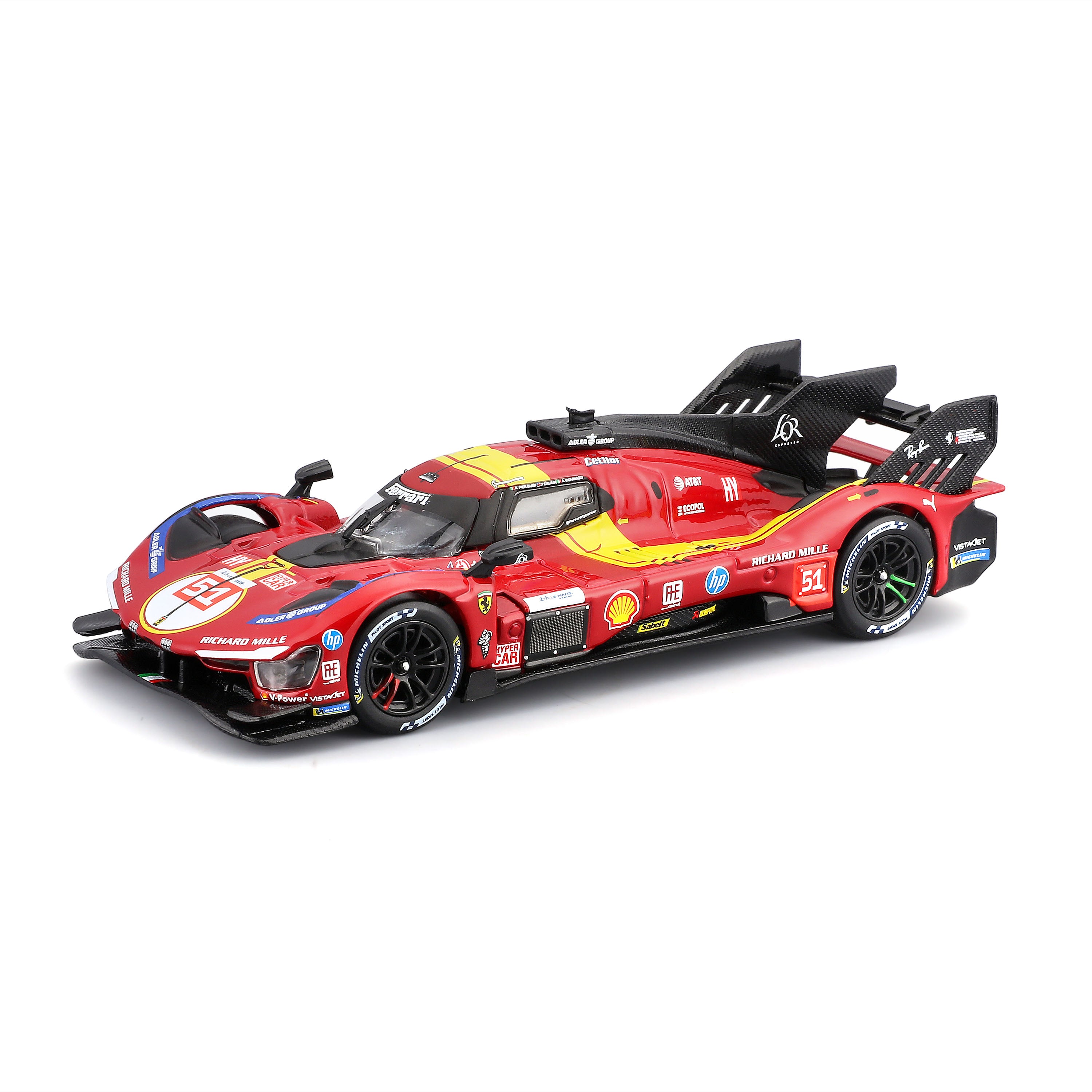 bburago-ferrari-499p-24h-lmh-hypercar-2025-n-51-scala-1-43-con-teca image 3