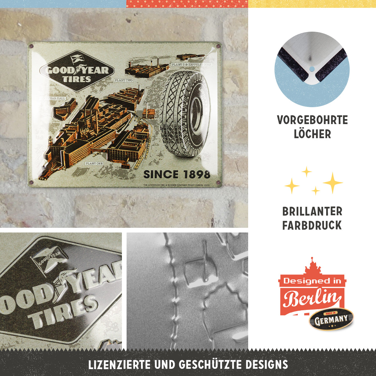 nostalgic-art-goodyear-factories-since-1898-targa-in-metallo-30x40-cm image 4