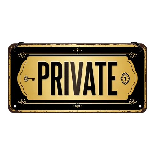 nostalgic-art-private-targa-in-metallo-da-appendere-10x20-cm image 1