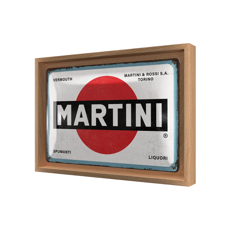 nostalgic-art-martini-logo-white-edizione-n-frame-m-24x33-5-cm image 1