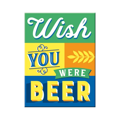 nostalgic-art-wish-you-were-beer-magnete-da-frigo-in-latta-6x8-cm image 1