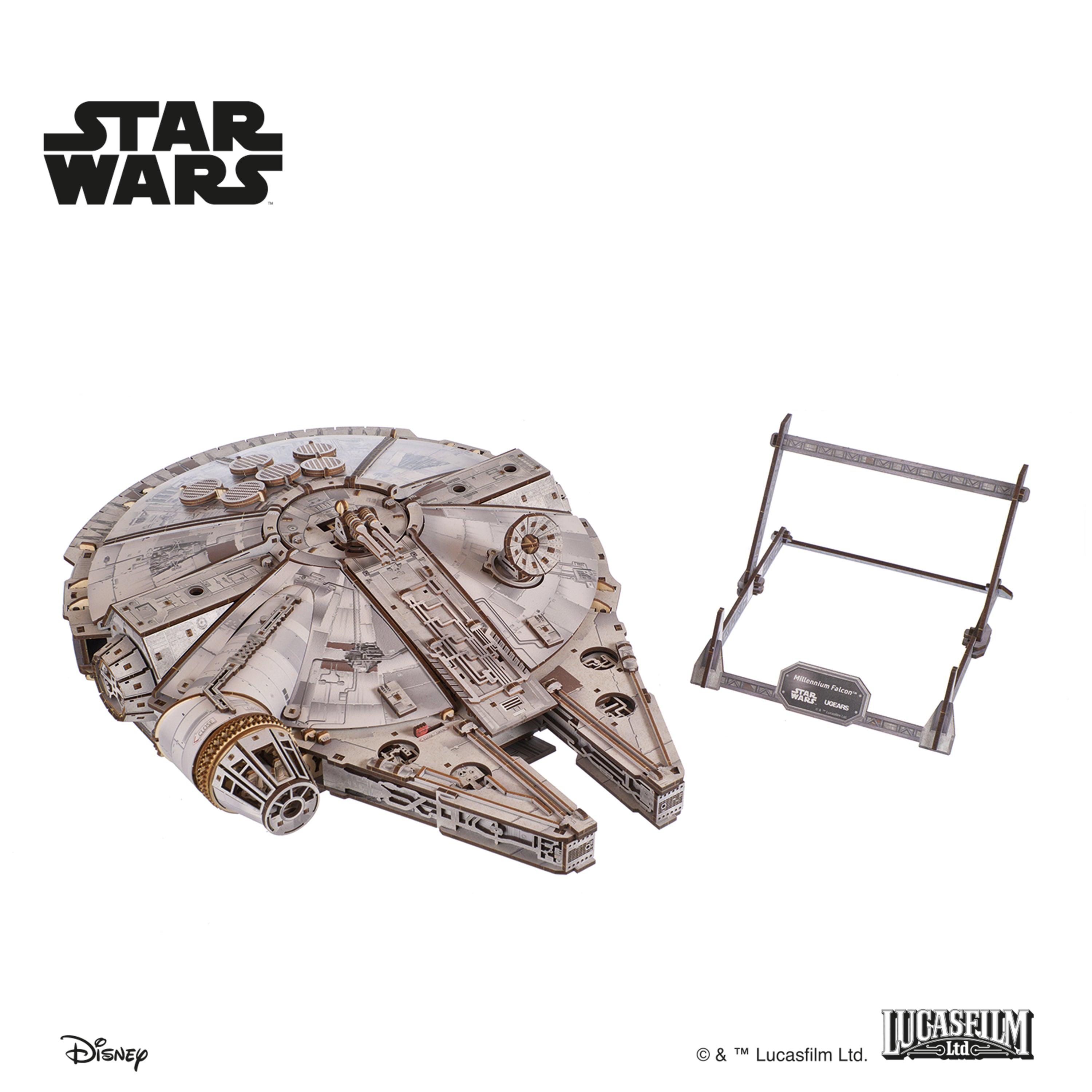 ugears-millennium-falcon-astronave-star-wars-1-75-in-legno-da-costruire image 6