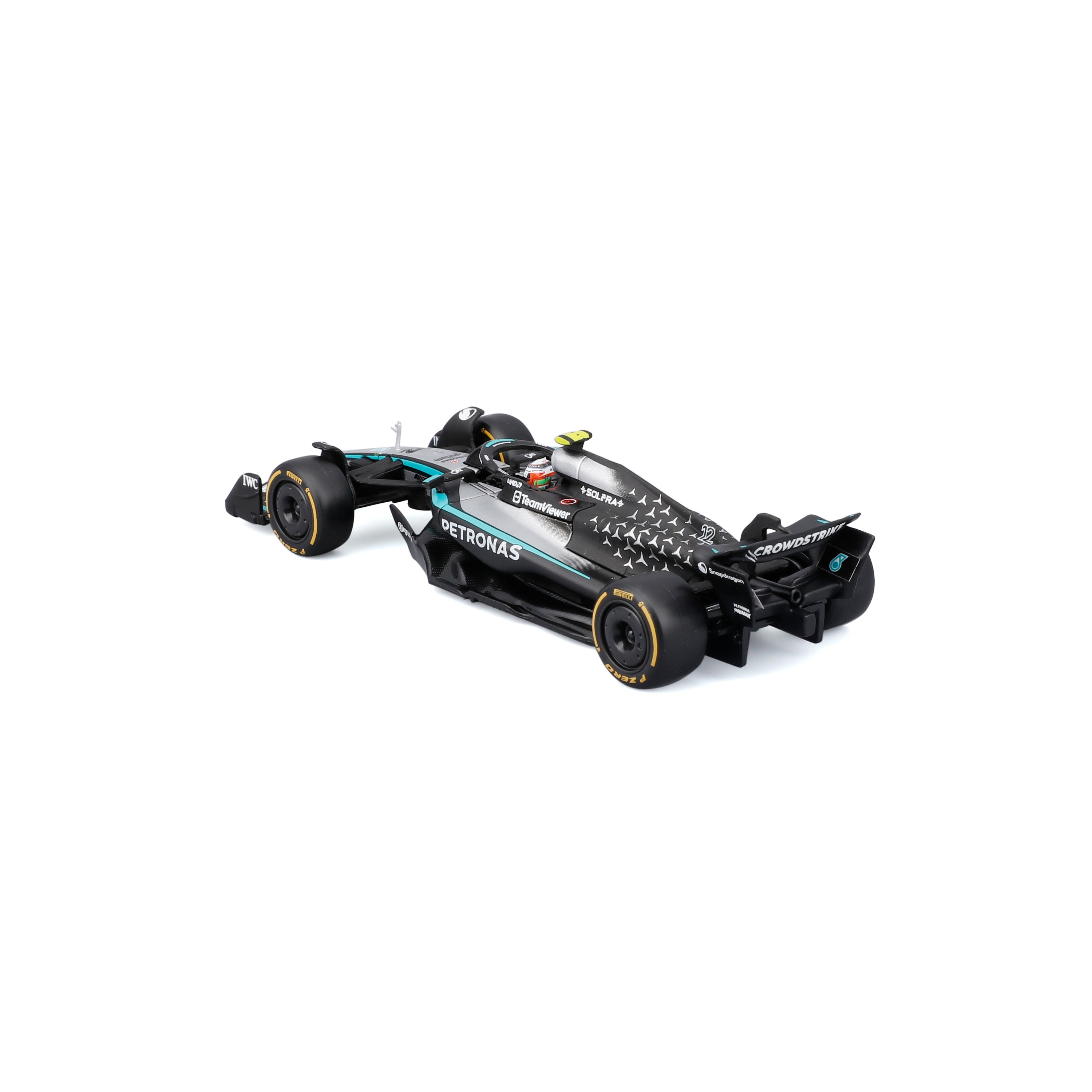bburago-f1-mercedes-amg-w16-2025-12-kimi-antonelli-modellino-auto-1-43-con-base- image 6