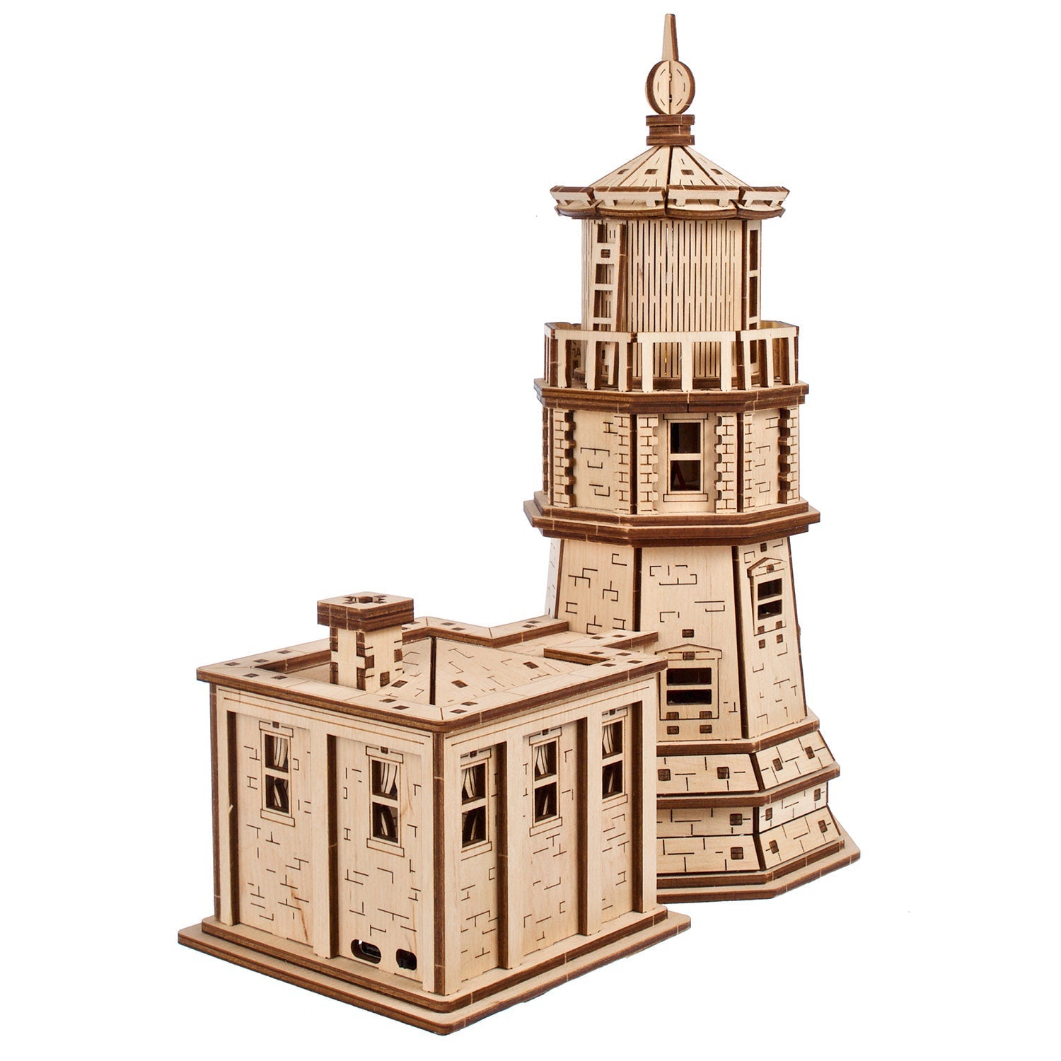 ugears-split-rock-lighthouse-faro-meccanico-in-legno-da-costruire-advanced-gears image 3