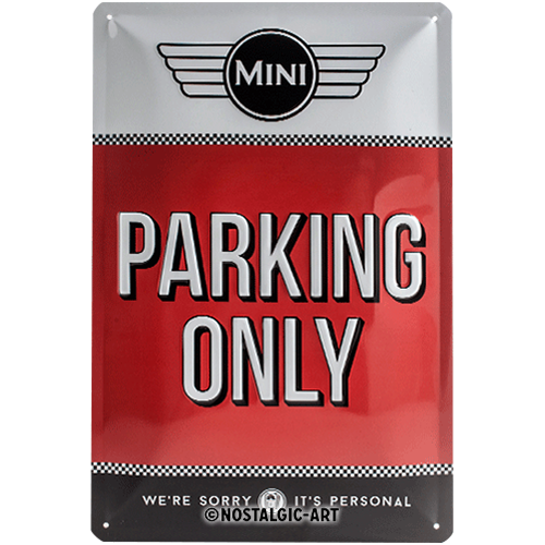 nostalgic-art-mini-parking-only-red-targa-in-metallo-20x30-cm image 1