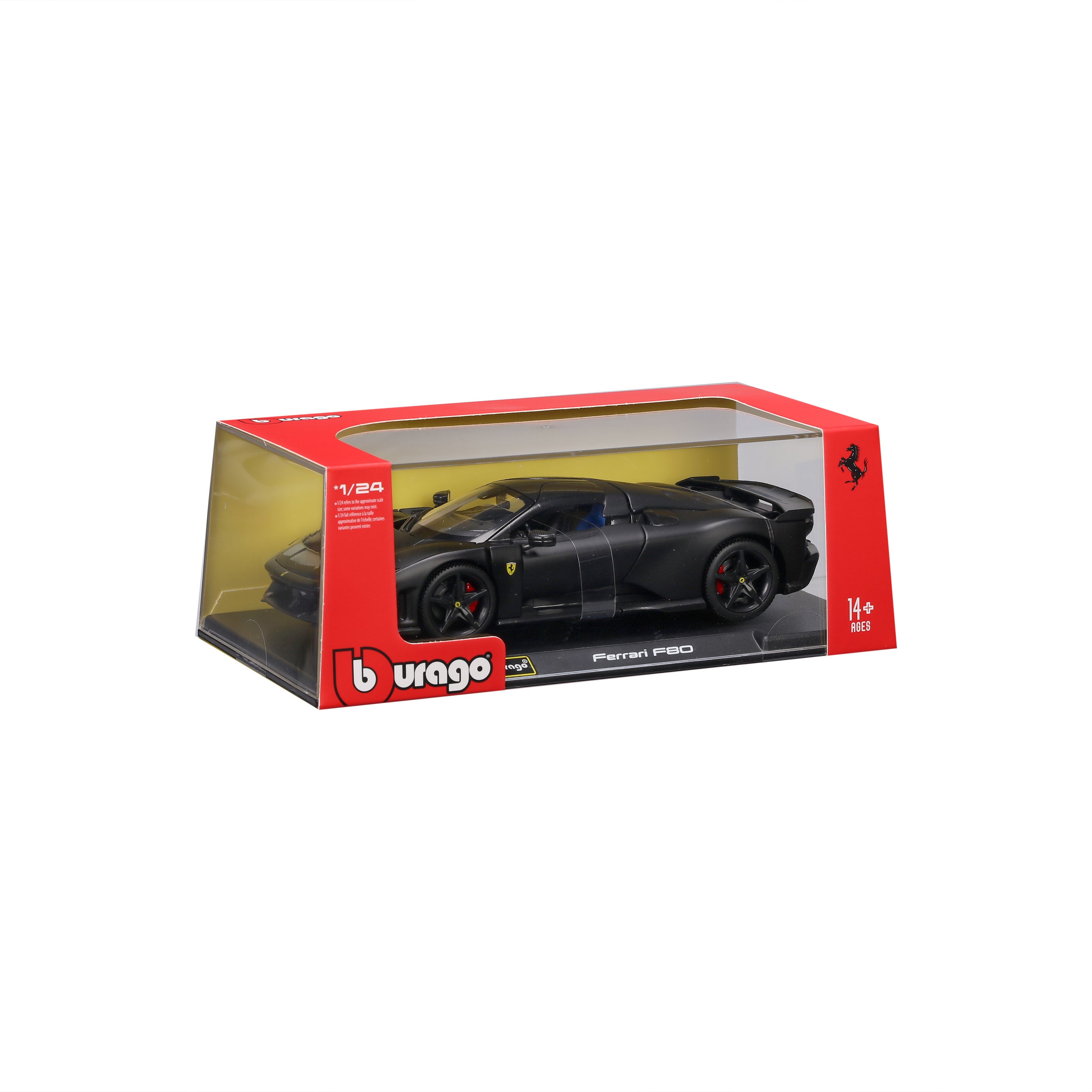 bburago-ferrari-f80-nero-opaco-1-24-con-teca-web-exclusive image 2