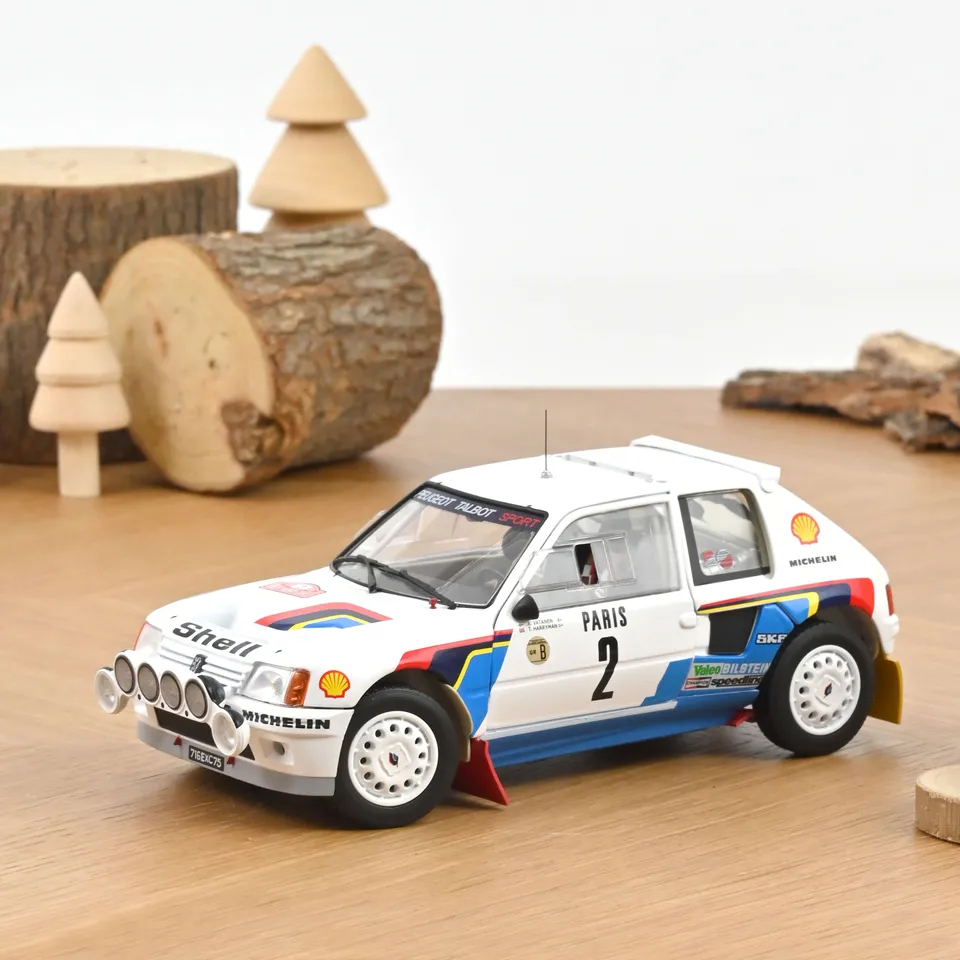 norev-peugeot-205-t16-1985-rally-monte-carlo-vatanen-modellino-auto-1-18 image 1