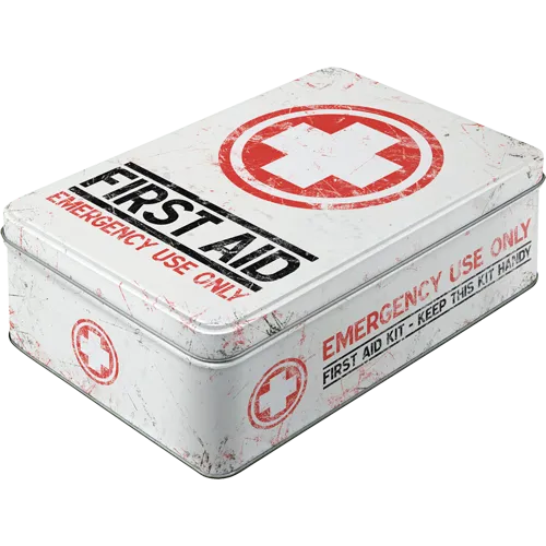 nostalgic-art-first-aid-kit-scatola-in-metallo-piatta-2-5-l-23x16x7-cm image 1