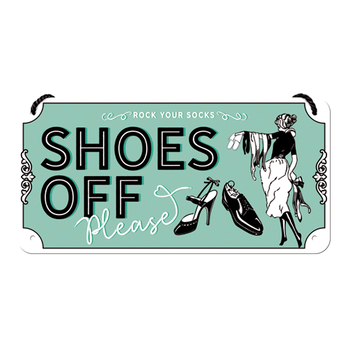 nostalgic-art-shoes-off-targhetta-da-appendere-in-metallo-10x20-cm image 1