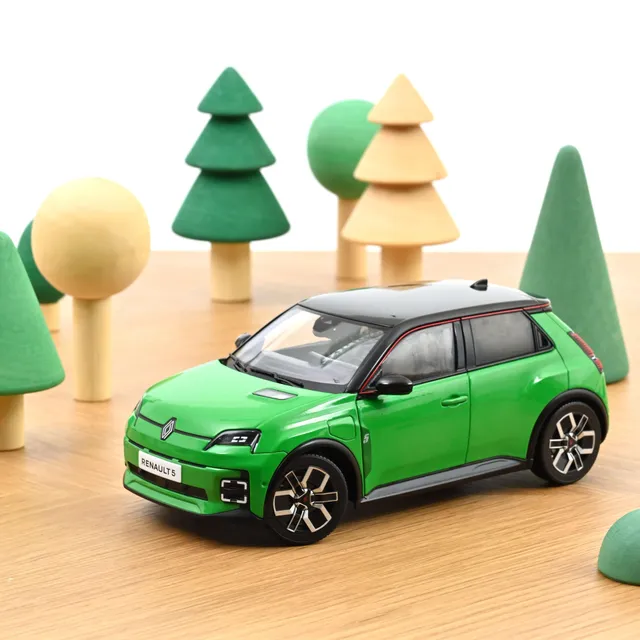 norev-renault-5-e-tech-electric-2024-pop-green-black-1-18-modellino image 1