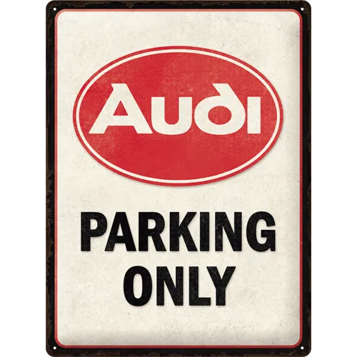 nostalgic-art-audi-parking-only-cartello-in-metallo-30x40-cm image 1