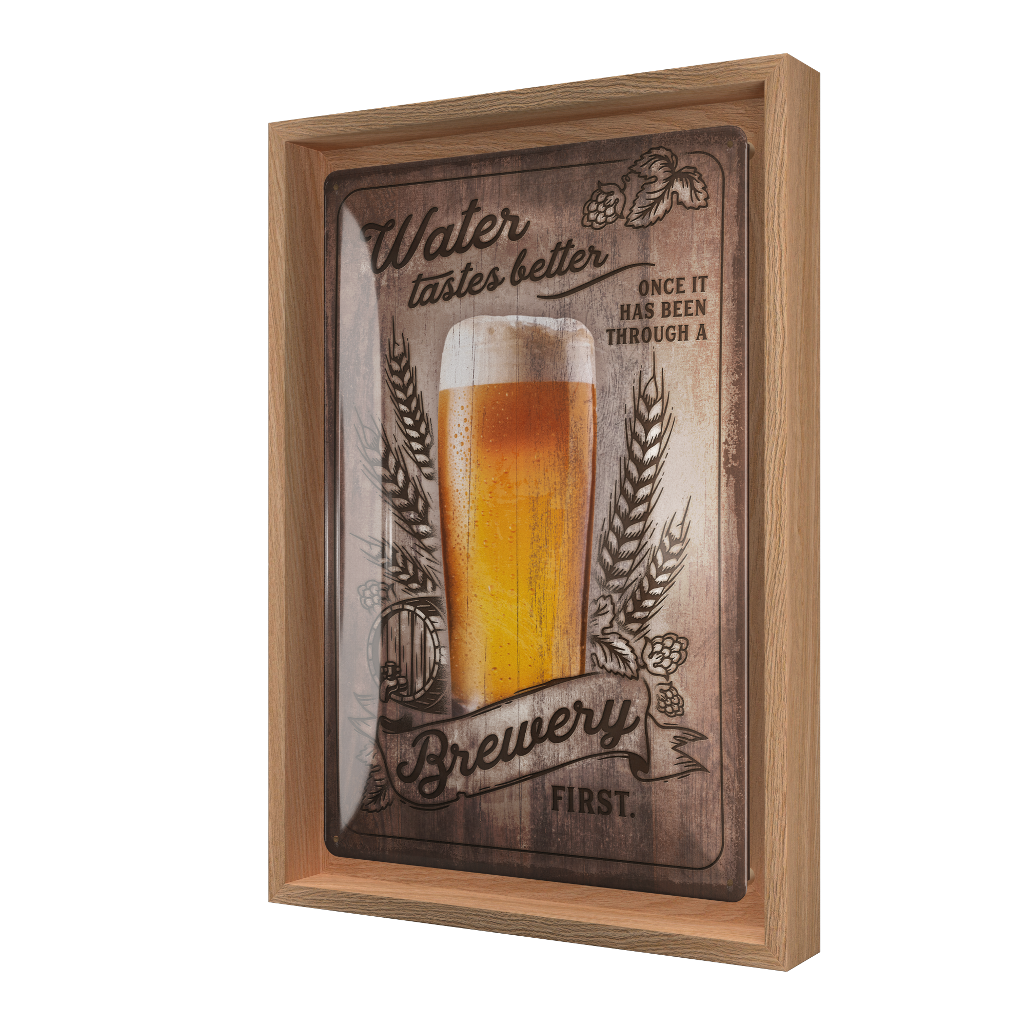 nostalgic-art-water-tastes-better-special-edition-n-frame-m-targa-24x33-5-cm image 1