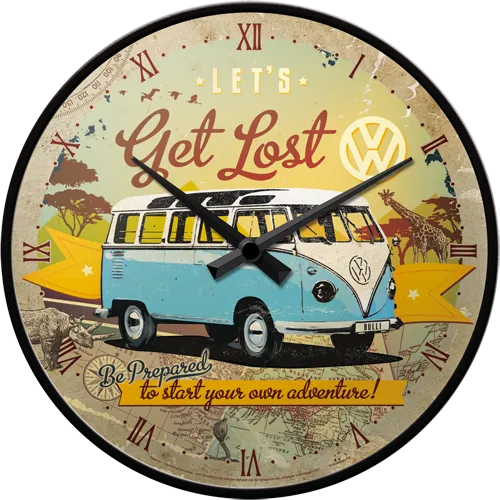 nostalgic-art-vw-bulli-let-s-get-lost-orologio-da-parete-31-cm-2 image 1