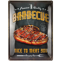 nostalgic-art-barbecue-nice-to-meat-you-targa-in-metallo-30x40-cm-2 image 2