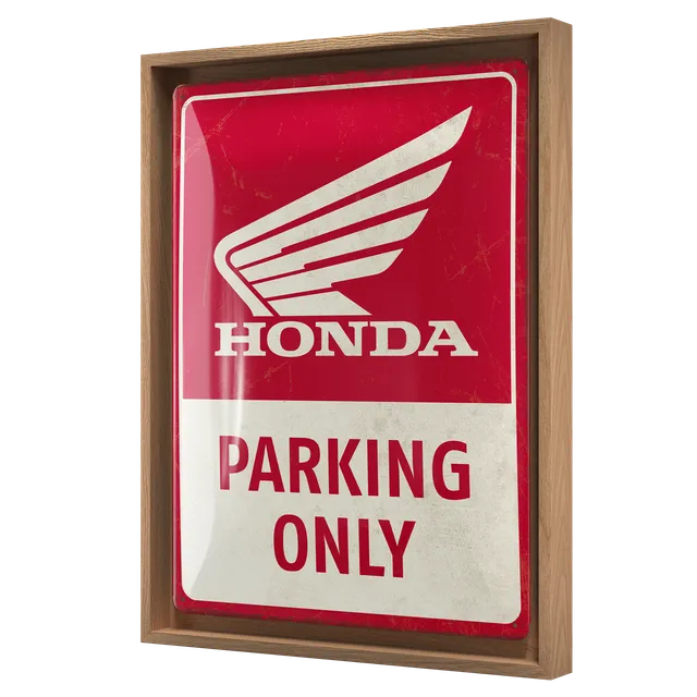 nostalgic-art-honda-mc-parking-only-cornice-n-frame-l-33-5x44-cm image 1