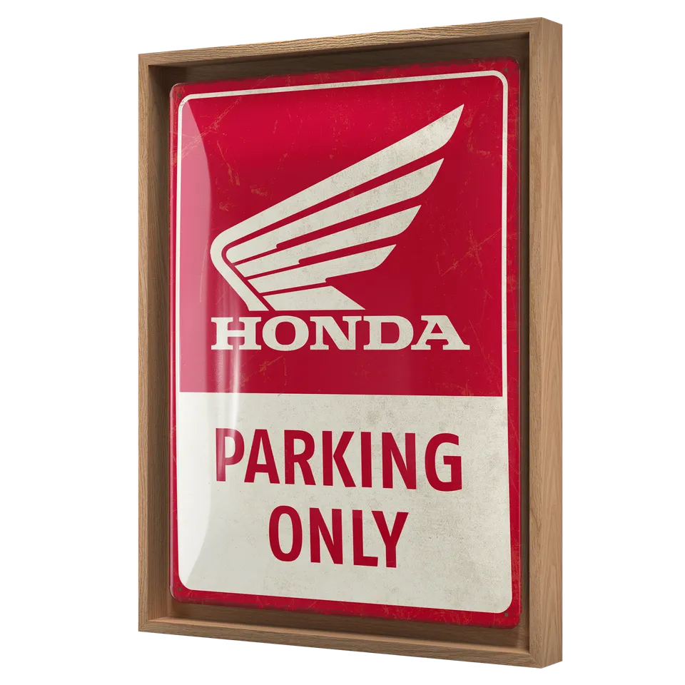 nostalgic-art-honda-mc-parking-only-cornice-n-frame-l-33-5x44-cm image 1