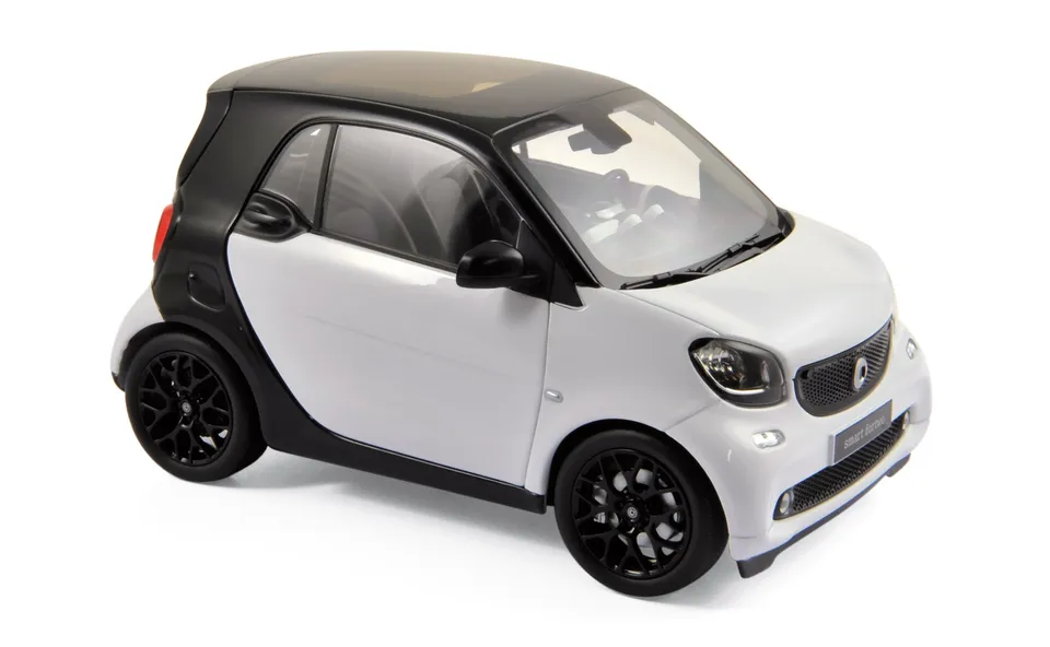 norev-smart-fortwo-2015-noir-blanc-modellino-auto-1-18 image 1