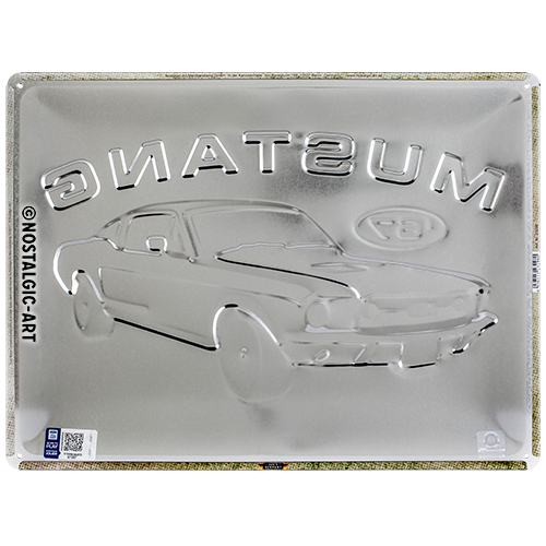 nostalgic-art-ford-mustang-gt-1967-red-targa-in-metallo-30x40-cm-2 image 4