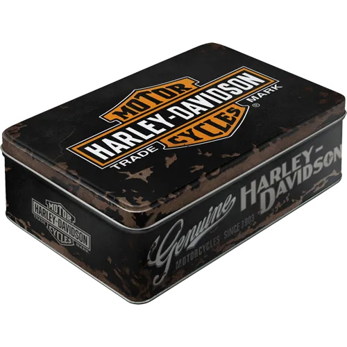 nostalgic-art-harley-davidson-genuine-scatola-piatta-in-metallo-23-x-16-x-7-cm-2 image 1
