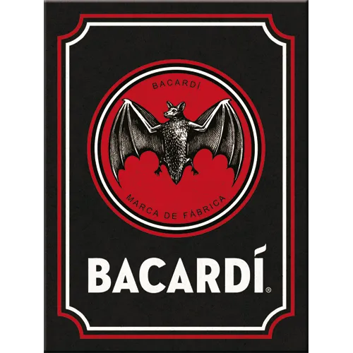 nostalgic-art-bacardi-logo-black-magnete-da-frigo-6x8-cm image 1