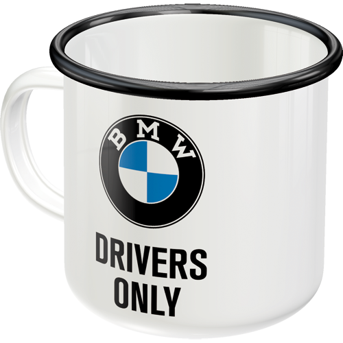 nostalgic-art-bmw-drivers-only-tazza-smaltata-360-ml-8x8-cm image 1