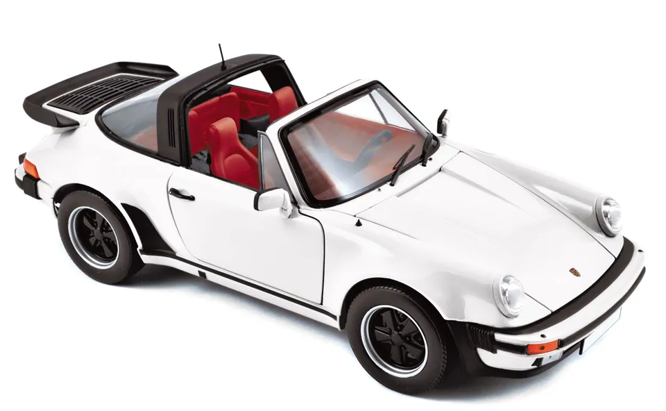 norev-porsche-911-turbo-targa-1987-bianca-modellino-auto-1-18 image 1
