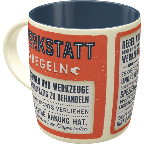 nostalgic-art-werkstattregeln-tazza-in-ceramica-retr-330-ml image 1