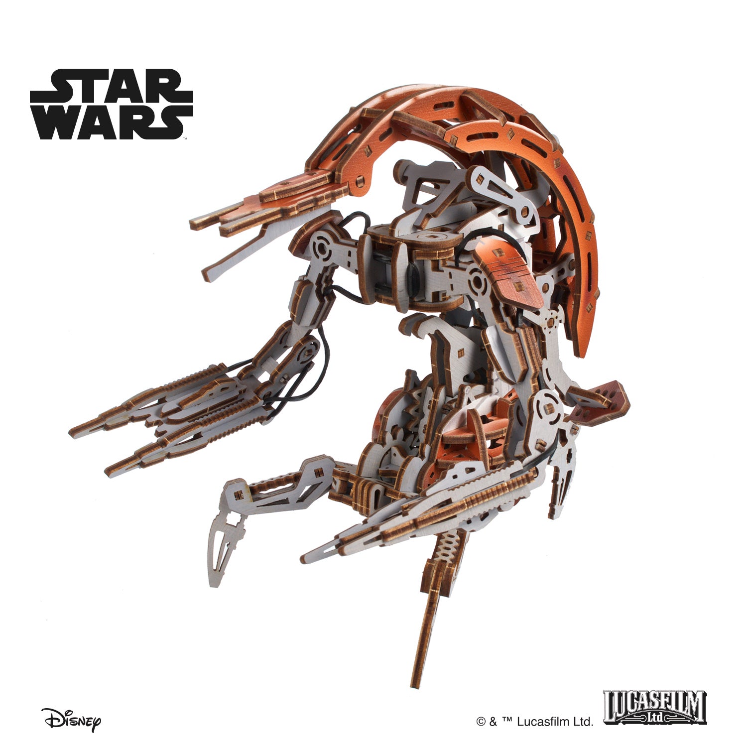 ugears-droideka-star-wars-series-kit-modello-meccanico-in-legno image 6
