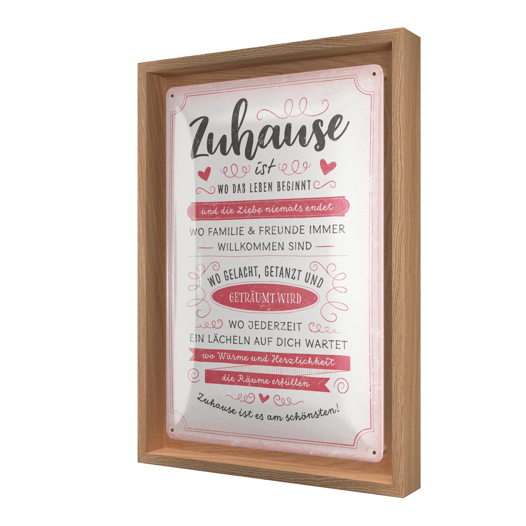 nostalgic-art-zuhause-ist-n-frame-m-edition-cornice-in-legno-con-targa-in-metall image 1