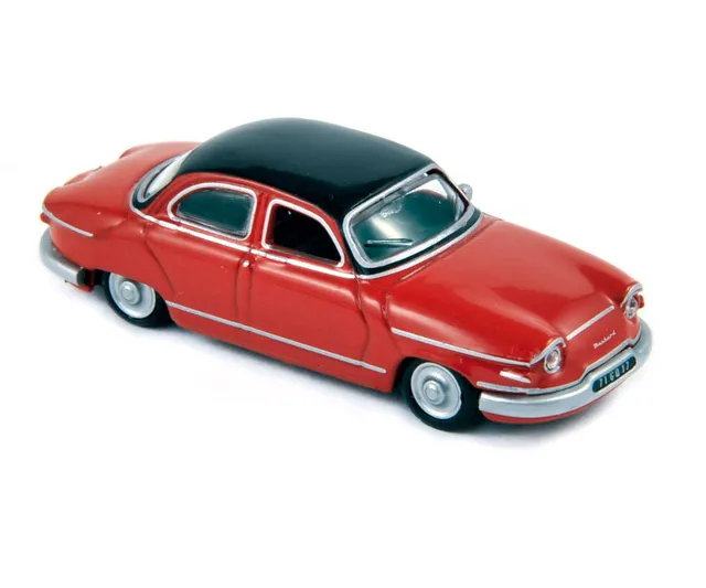 norev-panhard-pl17-1961-modellino-auto-1-87-rosso-cornaline-e-nero image 1
