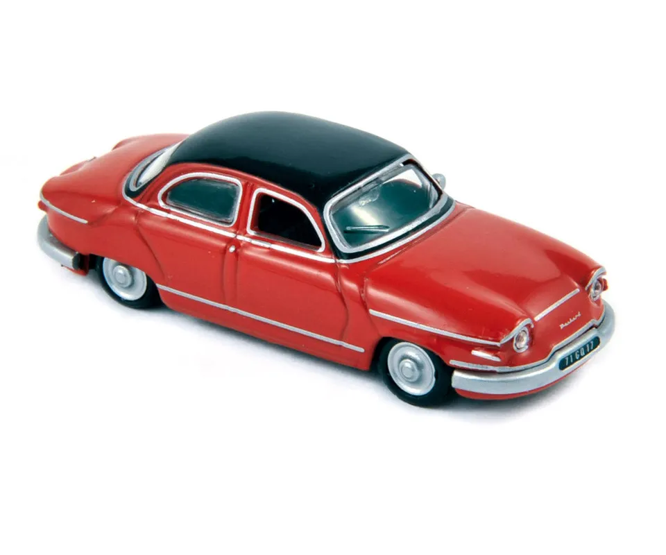 norev-panhard-pl17-1961-modellino-auto-1-87-rosso-cornaline-e-nero image 1