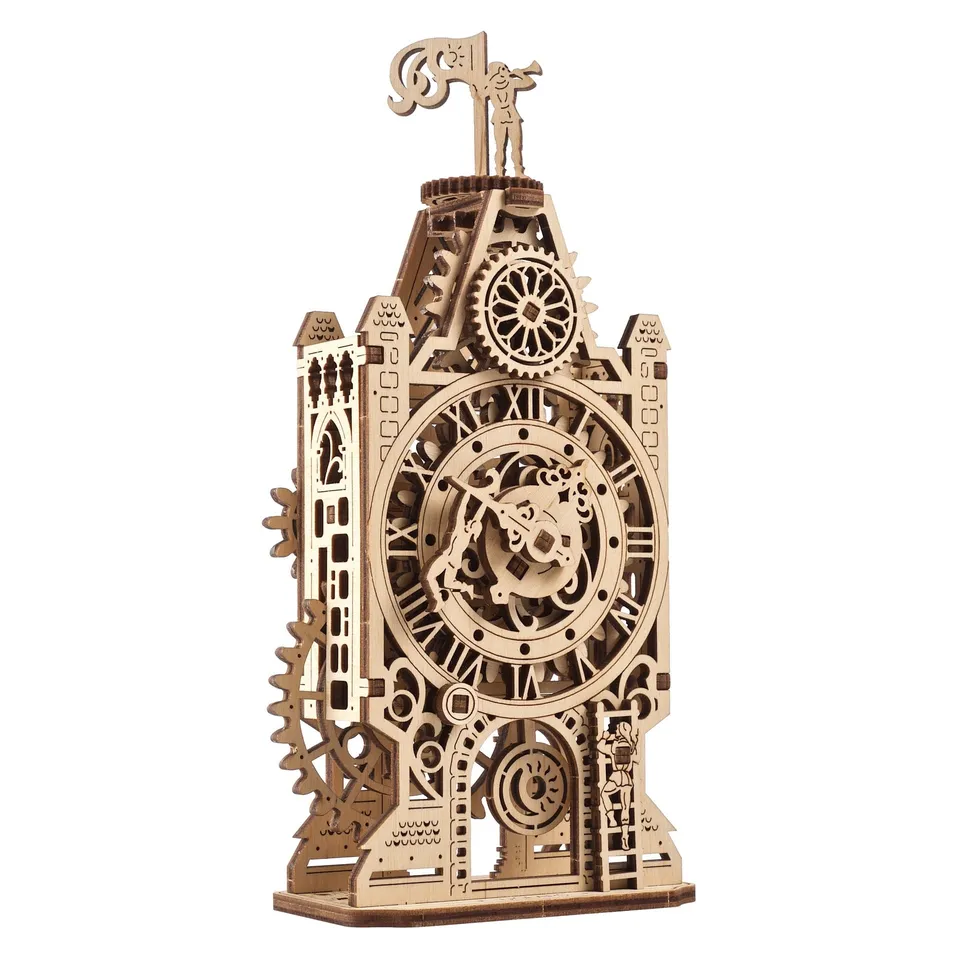 ugears-old-clock-tower-puzzle-3d-in-legno-meccanico image 1